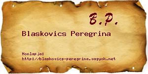 Blaskovics Peregrina névjegykártya